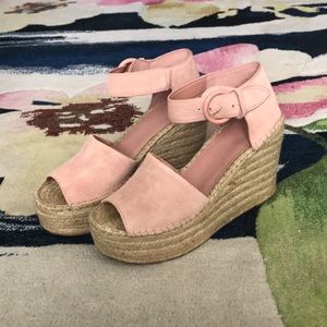 Marc Fisher LTD Alida espadrille wedge pink 8.5